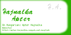 hajnalka apter business card